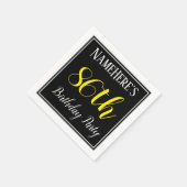 Eenvoudige 86e verjaardag met aangepaste naam servet (Hoek)