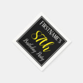 Eenvoudige 87e verjaardag met aangepaste naam servetten (Hoek)