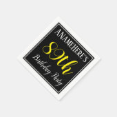 Eenvoudige 89e verjaardag met aangepaste naam servetten (Hoek)