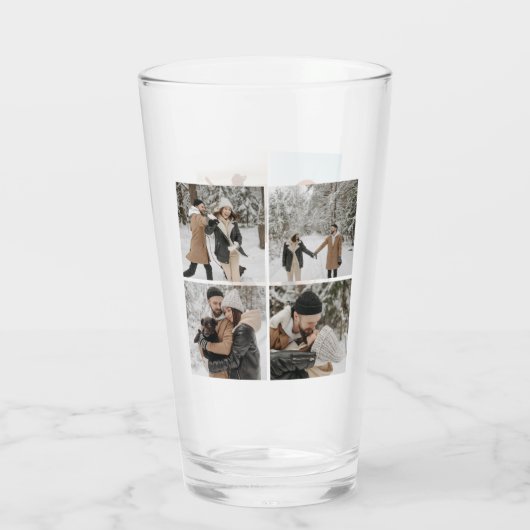 Eenvoudige 8 foto collage glas (Achterkant)