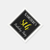 Eenvoudige 8e verjaardag met aangepaste naam servet (Hoek)