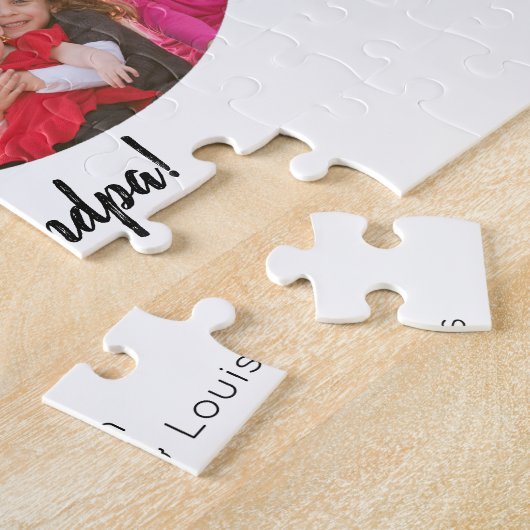 Eenvoudige 90e-nummerfoto Collage aangepaste groet Legpuzzel (Zijkant)