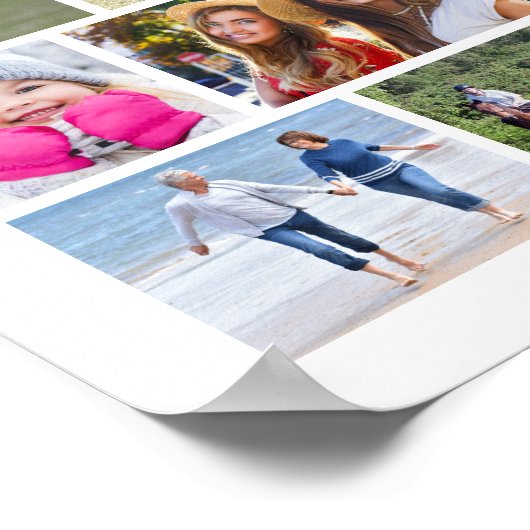 Eenvoudige 99 fotocollage aangepaste kleur poster (Hoek)