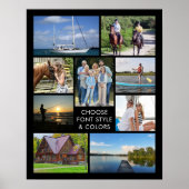 Eenvoudige 9 foto collage op maat gemaakt in eigen poster (Voorkant)