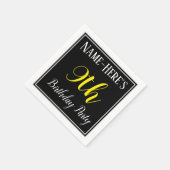 Eenvoudige 9e verjaardag met aangepaste naam servetten (Hoek)