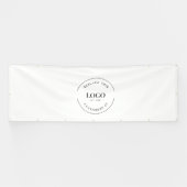 Eenvoudige aanduiding van het merk 'Custom Logo ba Spandoek (Horizontaal)