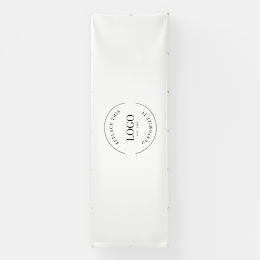 Eenvoudige aanduiding van het merk 'Custom Logo ba Spandoek (Verticaal)