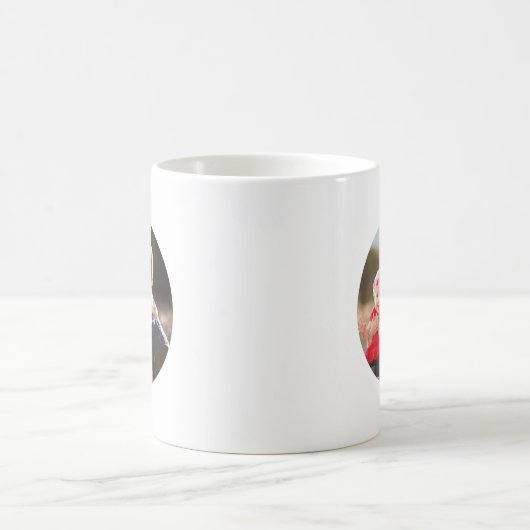 Eenvoudige, aangepaste 2-fotoronde koffiemok (Center)