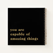 Eenvoudige, aangepaste 2 Motivatie prijsopgave Gol Notitieboek (Achterkant)