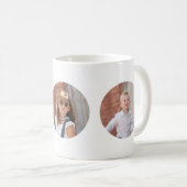Eenvoudige aangepaste 3 foto rond koffiemok (Voorkant rechts)