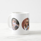 Eenvoudige aangepaste 3 foto rond koffiemok (Voorkant links)