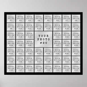 Eenvoudige aangepaste 53-fotokleuren poster