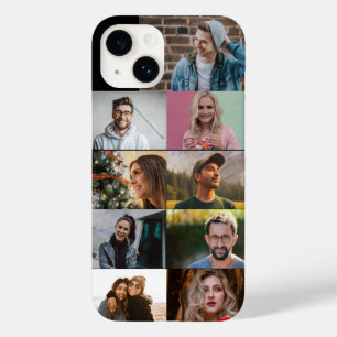 Eenvoudige aangepaste 9 foto collage moderne geper Case-Mate iPhone 14 hoesje