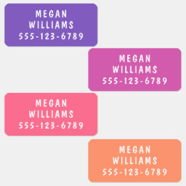 Eenvoudige aangepaste, aangepaste, aangepaste, per labels