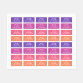 Eenvoudige aangepaste, aangepaste, aangepaste, per labels (Vel)