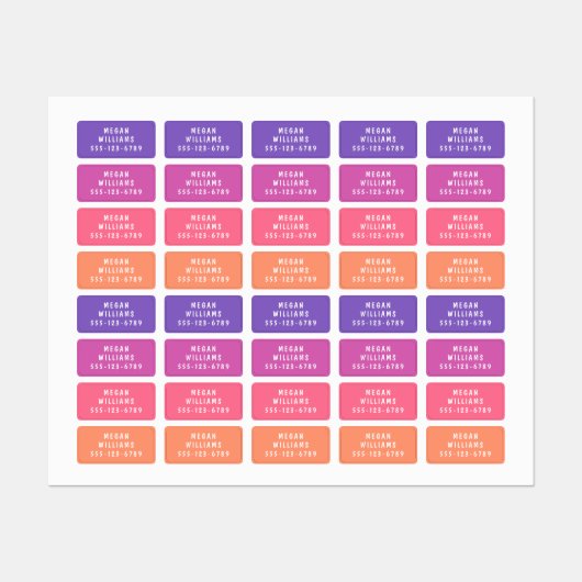 Eenvoudige aangepaste, aangepaste, aangepaste, per labels (Vel)