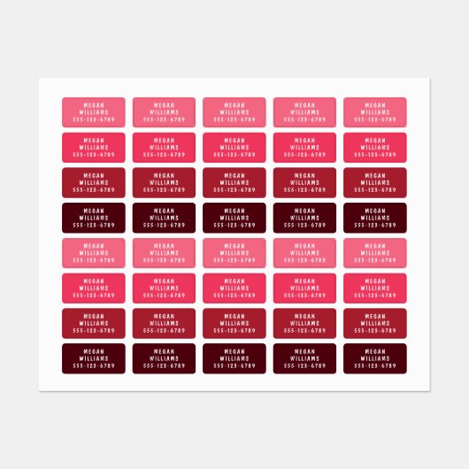 Eenvoudige aangepaste, aangepaste, aangepaste, per labels (Vel)