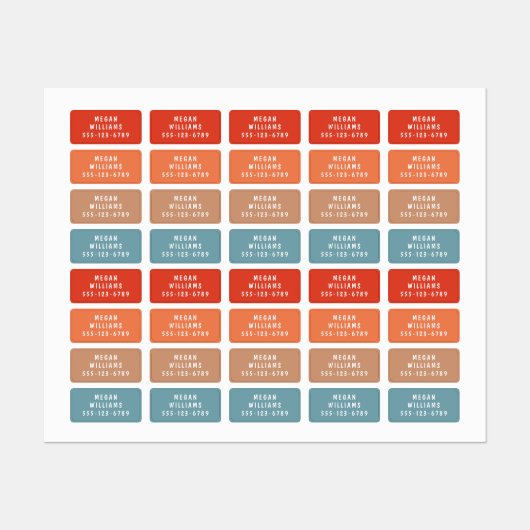 Eenvoudige aangepaste, aangepaste, aangepaste, per labels (Vel)