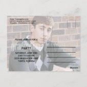 Eenvoudige Aangepaste Afstudeerfoto Aankondiging Briefkaart (Achterkant)