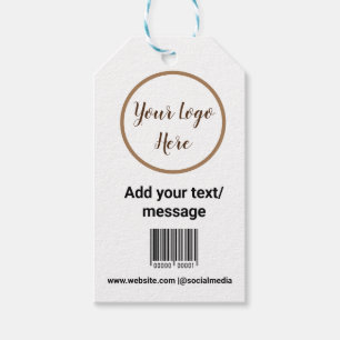 eenvoudige aangepaste barcode voeg uw tekst websit cadeaulabel