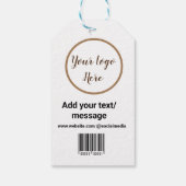eenvoudige aangepaste barcode voeg uw tekst websit cadeaulabel (Achterkant)