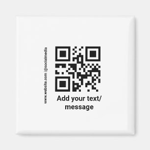 eenvoudige aangepaste barcode voeg uw tekst websit magneet