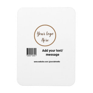 eenvoudige aangepaste barcode voeg uw tekst websit magneet