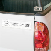 Eenvoudige aangepaste bedrijfslogo QR-code website Bumpersticker (Op Truck)