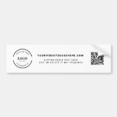 Eenvoudige aangepaste bedrijfslogo QR-code website Bumpersticker (Voorkant)