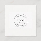 Eenvoudige aangepaste bedrijfsnaam en titel voor b vierkante visitekaartje (Voorkant)