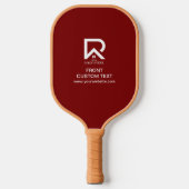 Eenvoudige aangepaste bedrijfsvoering Logo en teks Pickleball Paddle (Voorkant)