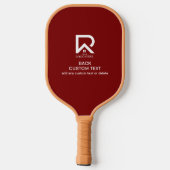 Eenvoudige aangepaste bedrijfsvoering Logo en teks Pickleball Paddle (Achterkant)