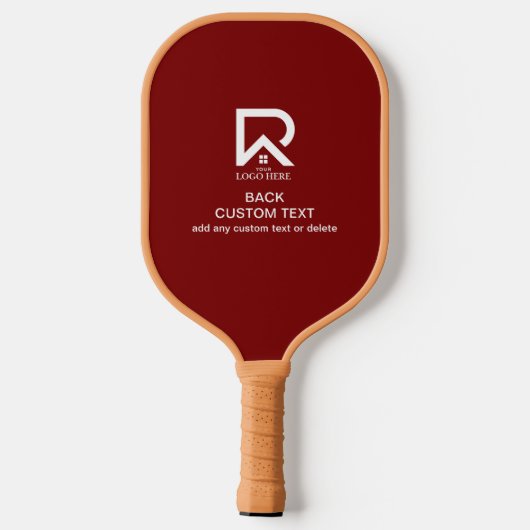 Eenvoudige aangepaste bedrijfsvoering Logo en teks Pickleball Paddle (Achterkant)