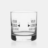 Eenvoudige aangepaste bedrijfsvoering Logo rondom Whisky Glas (Links)
