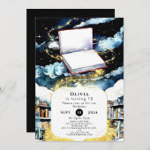 Eenvoudige aangepaste bibliotheek verhalenboek Ver Kaart (Voorkant / Achterkant)