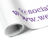 eenvoudige aangepaste blauwe paarse zwarte bladere cadeaupapier (Rol Hoek)