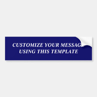 Eenvoudige aangepaste Bumpersticker, blauw met wit Bumpersticker