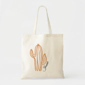 Eenvoudige aangepaste Cactus woestijn-naam Tote Bag (Voorkant)