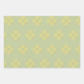 Eenvoudige aangepaste Celtic Cross-minimalist Groe Inpakpapier Vel (Voorkant 3)