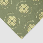 Eenvoudige aangepaste Celtic Cross-minimalist Groe Tissuepapier (Detail)