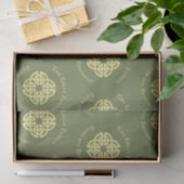 Eenvoudige aangepaste Celtic Cross-minimalist Groe Tissuepapier (Geschenk)