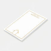Eenvoudige aangepaste Chic Gold Realtor voor onroe Post-it® Notes (Schuin)