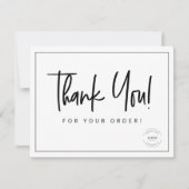 Eenvoudige aangepaste couponcode Zakelijke Logo Bedankkaart (Voorkant)