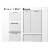 eenvoudige aangepaste dagelijkse planner doelen ta