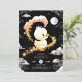 Eenvoudige aangepaste eend verjaardag kaart (Staand voorkant)