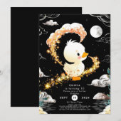 Eenvoudige aangepaste eend verjaardag kaart (Voorkant / Achterkant)