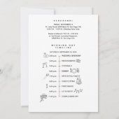 Eenvoudige Aangepaste Entourage lijst bruiloft tij Kaart (Achterkant)