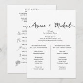 Eenvoudige Aangepaste Entourage lijst bruiloft tij Kaart (Voorkant / Achterkant)