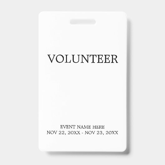 Eenvoudige aangepaste evenementen All Access VIP-b Badge (Voorzijde)