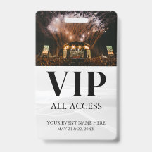 Eenvoudige aangepaste evenementen All Access VIP-b